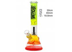 Γυάλινο Ice Bong Amsterdam Rasta + Percolator 30cm