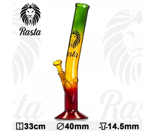 Γυάλινο Bong Rasta Hangover 33cm - 0663N - Τιμή: 10,90€