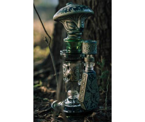 BL Glass Bong Diffuser Mushroom Wizard - 22cm -  Price: 165,00€