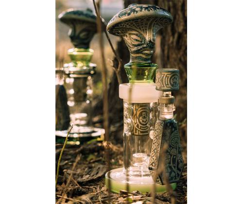 BL Glass Bong Diffuser Mushroom Wizard - 22cm -  Price: 165,00€