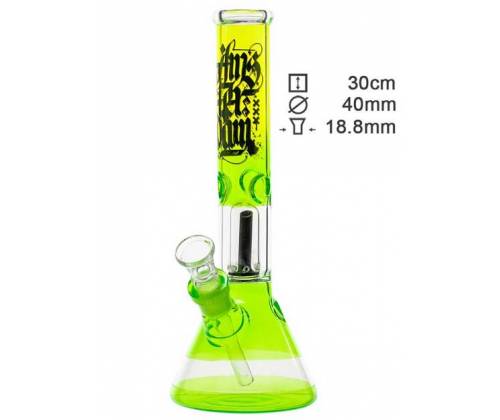 Γυάλινο Ice Bong Amsterdam Green + Percolator 30cm -  Price: 28,50€