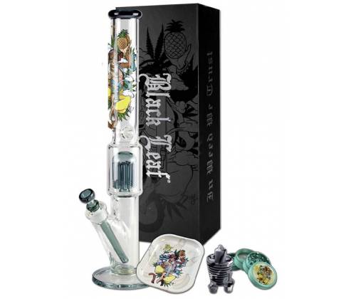 Γυάλινο Bong IN BOX Black Leaf  | Hanuman Ice 10-Arm  50cm - Τιμή: 89,00€