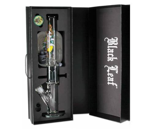 Γυάλινο Bong IN BOX Black Leaf  | Hanuman Ice 10-Arm  50cm - Τιμή: 89,00€