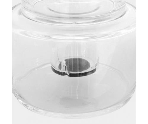 Glass Bong Dome Rig - Leaf Black 16cm -  Price: 32,50€