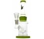 Γυάλινο Ice Bong «Green Leaves» + Diffuser 21cm - Τιμή: 15,80€