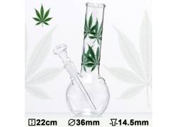 Γυάλινο Bong Multi Leaf 22cm - 01121