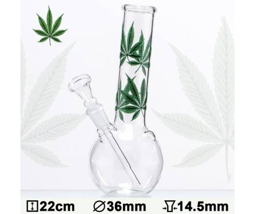Γυάλινο Bong Multi Leaf 22cm - 01121 -  Price: 9,90€