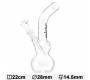 Γυάλινο Bong MICRO 22cm - 01182 -  Price: 7,80€