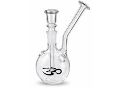 Glass Bong OM Mini with Glass Mouthpiece (Whistle Side Mouth) 14.5cm
