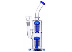 Γυάλινο Bong «Biker » + Double Percolator 28cm