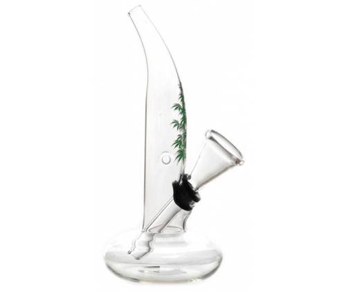 Γυάλινο Bong Handmade Mini Curved Mouth - 14cm -  Price: 7,60€