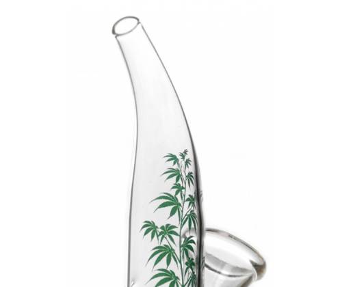 Γυάλινο Bong Handmade Mini Curved Mouth - 14cm -  Price: 7,60€