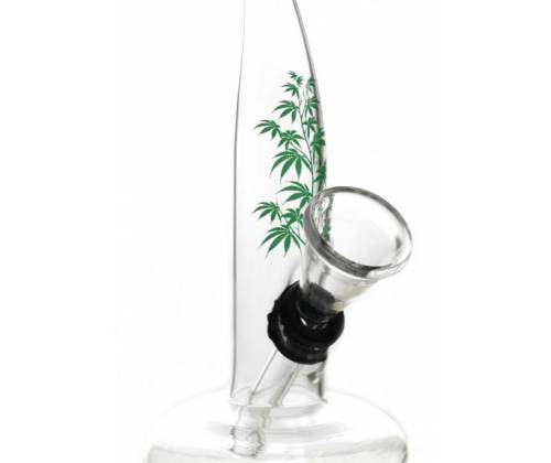 Γυάλινο Bong Handmade Mini Curved Mouth - 14cm -  Price: 7,60€