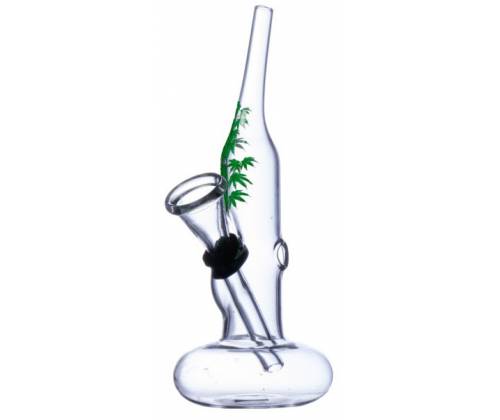 Γυάλινο Bong Handmade Mini Curved Mouth - 14cm -  Price: 7,60€