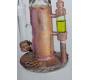 Χειροποίητο OIL Bong Black Leaf «Archimedes Reactor» | Γυαλί - Χαλκός 40cm - Τιμή: 189,00€