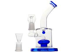Γυάλινο OIL Bong Blue + Percolator 16cm