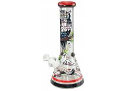 Γυάλινο Hand Painted Ice Bong Night Owl 32cm