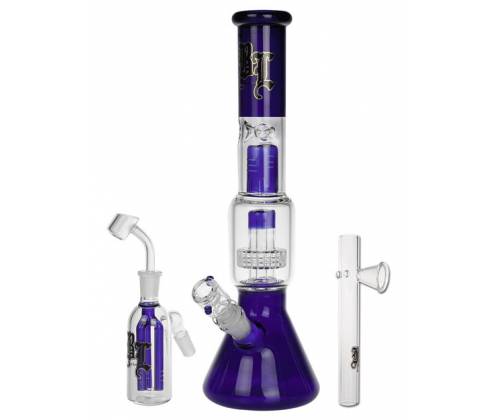 Γυάλινο Bong IN BOX Black Leaf  | Perco Ice+Precooler (Herbs/Oil) 37cm - Τιμή: 110,00€