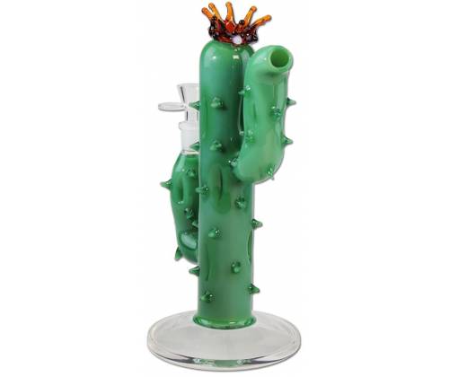 Γυάλινο Bong Black Leaf Κάκτος - Cactus King 28cm - Τιμή: 69,00€
