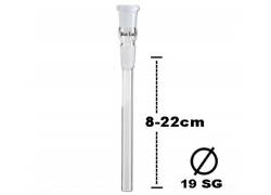 Ανταλλακτικό γυάλινο πιπάκι για Bong (Chillum) - SG:19mm - Μήκος: 08-22cm | Δέχεται Bowl