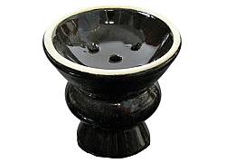 Waves Ceramic Hookah Bowl - Black