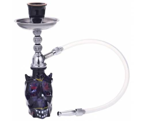 Ναργιλές Hookah - Champ Al Malik Nador Γυάλινος Μαύρο 1 Hose - 20cm - Τιμή: 16,90€