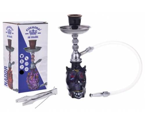 Ναργιλές Hookah - Champ Al Malik Nador Γυάλινος Μαύρο 1 Hose - 20cm - Τιμή: 16,90€