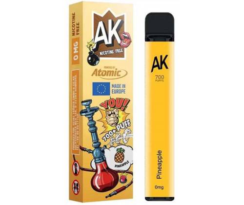 Ηλεκτρονικός Ναργιλές Atomic E-Shisha Pineapple 700 Puff - Χωρίς Νικοτίνη - Τιμή: 7,70€