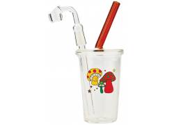 Γυάλινο Oil Bong Beaker Mushrooms - 20cm