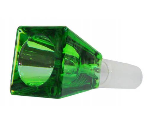 Γυάλινο Bowl Για Bong - Rectangular Cube Πράσινο 19mm - Τιμή: 7,20€