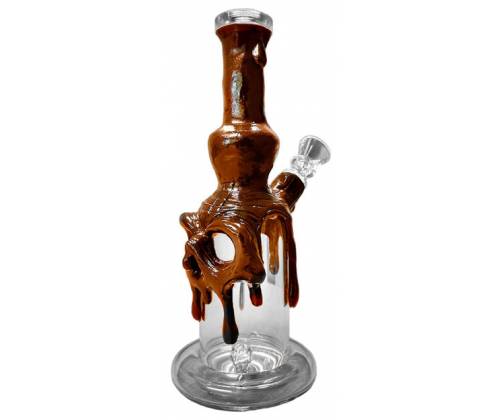 Γυάλινο Bong Handmade Skull Clay Brown - 22cm - Τιμή: 49,90€