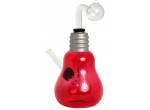 Γυάλινο OIL Bong  Light Bulb Red - 16cm