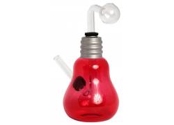 Γυάλινο OIL Bong  Light Bulb Red - 16cm