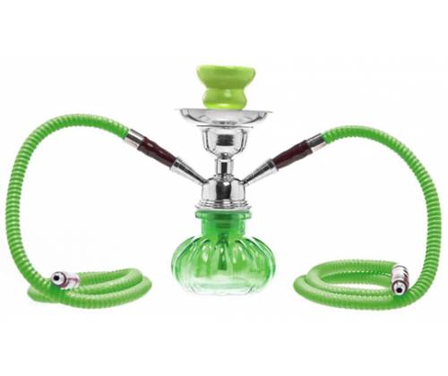 Ναργιλές Hookah Pumpkin Διπλός Πράσινο 2 Hoses - 24cm - Τιμή: 8,80€
