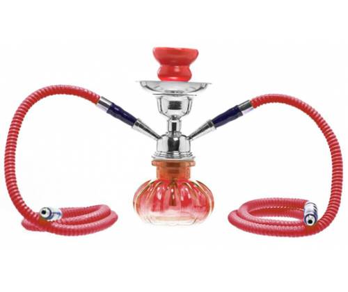 Ναργιλές Hookah Pumpkin Διπλός Κόκκινο 2 Hoses - 24cm - Τιμή: 8,80€
