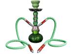 Ναργιλές Hookah Πράσινος Διπλός 2 Hoses - 28cm