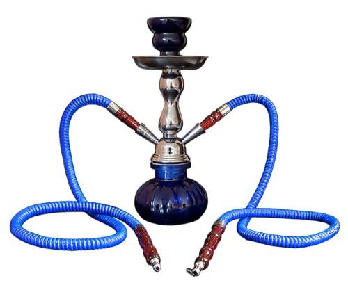 Ναργιλές Hookah Μπλε Διπλός 2 Hoses - 25cm - Τιμή: 17,90€