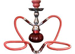 Ναργιλές Hookah Κόκκινος Διπλός 2 Hoses - 25cm