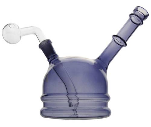 Glass Oil Bong Curved Grey - 15cm - Price: 14,70€