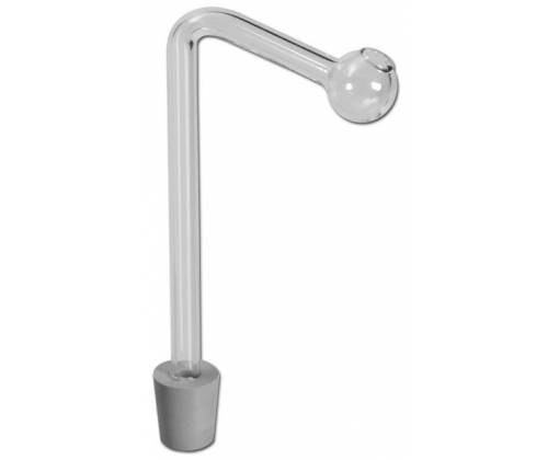 Γυάλινο πιπάκι για Bong (Chillum) Mini με Φλάντζα - SG:14.5mm - Μήκος: 12cm | OIL - Τιμή: 4,90€