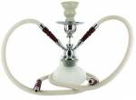 Mini Hookah White 2 Hoses - 25cm