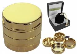 Grinder Τρίφτης Καπνού Πολυτελείας από Πραγματικό Χρυσό 24 Καρατίων (Real Gold) - 4 Parts