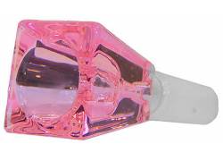 Γυάλινο Bowl Για Bong - Rectangular Cube Ροζ 19mm