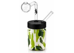 Sertiko Glass Oil Bong «Jar Square» 15cm - Various Designs