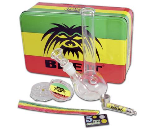 Σετ Μίνι Bong με Grinder και Γυάλινη Πίπα - Τιμή: 15,90€
