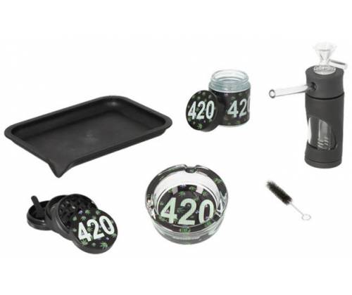Suitcase - Super Heroes Set with Bong, Disc, Grinder and Storage Jar -  Price: 42,90€