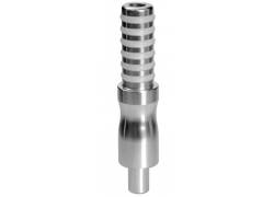 Aluminum Mouthpiece For Hookah Silver Big Ø 2cm - Length 12cm
