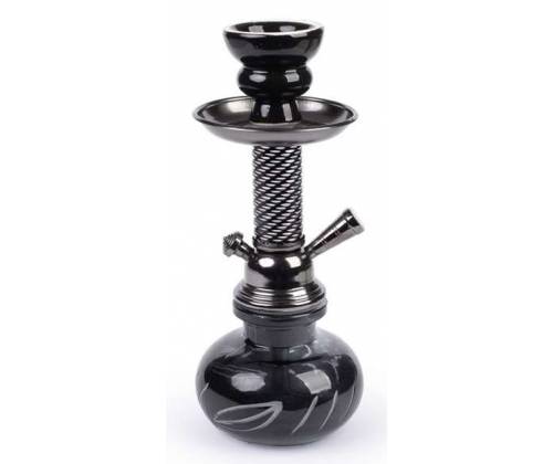 Ναργιλές Hookah Shisha MD All Black Μονος 1 Hose - 26cm - Τιμή: 14,50€