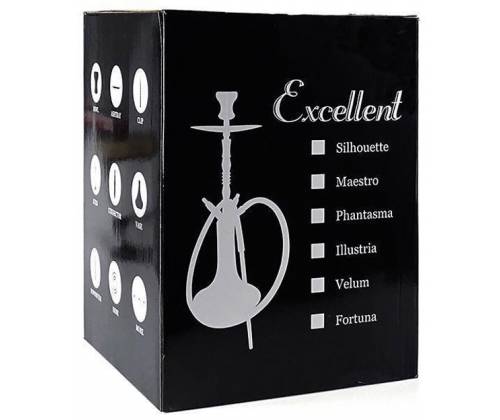 Ναργιλές Hookah Shisha «Illustria» Excusive Premium (Ατσάλι και Γυαλί) - 60cm - Τιμή: 129,00€