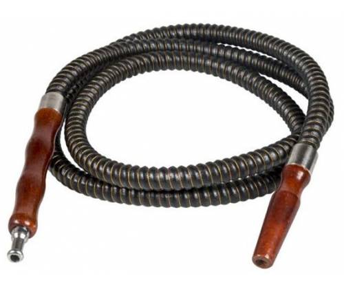 Σωλήνας Για Ναργιλέ Μαύρος με Ξύλινα Επιστόμια - 120cm - Τιμή: 3,80€